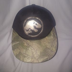 Jurassic World Dinosaur BallCap Hat  Black Adjustable Snapback OSFM